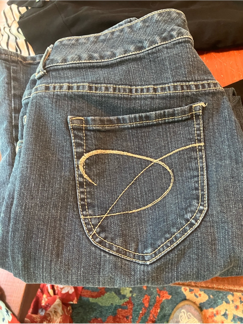 Dark Blue Chicos Platinum Bootcut Jeans size 1 Short (8 short) - Picture 11 of 11